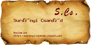 Surányi Csanád névjegykártya