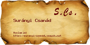 Surányi Csanád névjegykártya